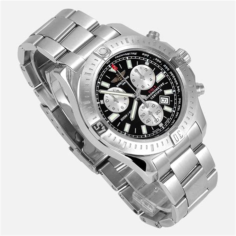 breitling colt 44 chronograph black steel